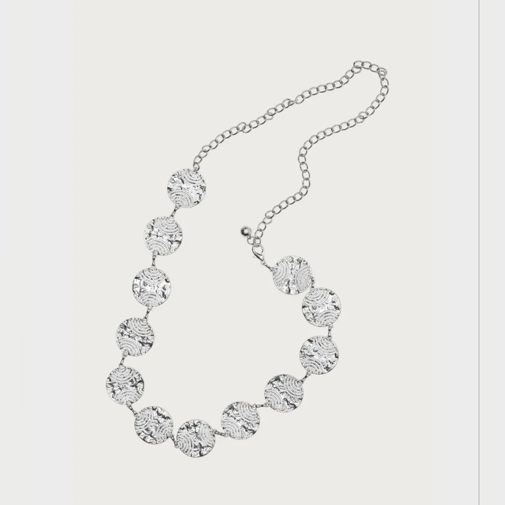 Vintage-Inspired Silver Medallion Chain Belt NWT!
